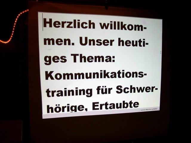 Thema an der Leinwand