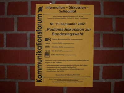 KOFO-Plakat vor dem Wahlen