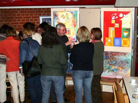 Diskussionen in der Pause