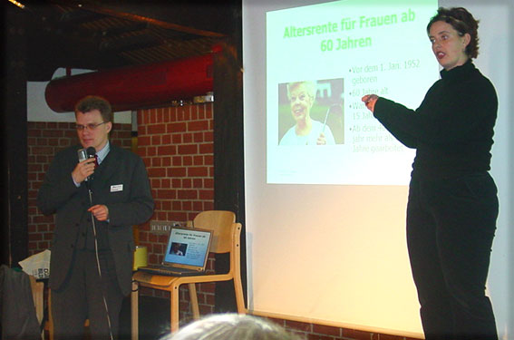 links: Dirk R. Schuchardt rechts: DGS-Dolmetscher St. Klefeker